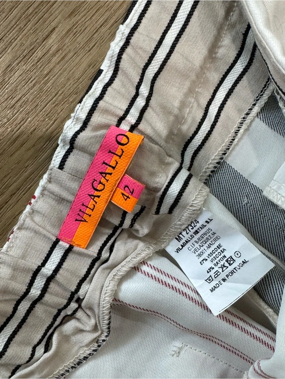 Women’s Striped Two-Tone Lounge Pants - Black, White & Red